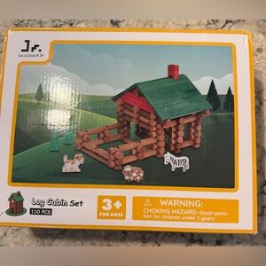SeiSmart Jr. Log Cabin Building Set with Green Roof
